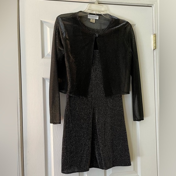 Younique Clothing Dresses & Skirts - Younique Clothing /Vintage Women’s Silver and Black Mesh Dress size M